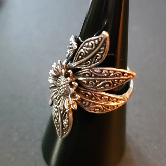 925 Sterling Silver Sunflower Ring - Picture 3 of 7